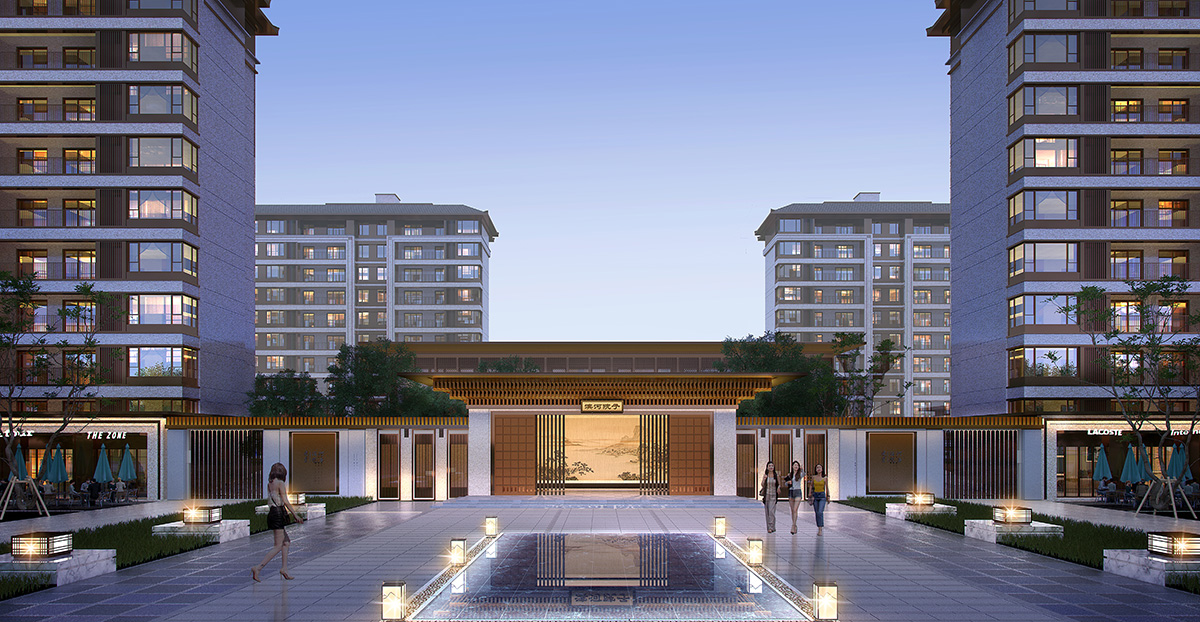 淮陽(yáng)建業(yè)濱河院子(南院)建筑幕墻外裝飾工程